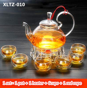 Beautiful Design Glass Tea Set Kitchenware Glass Pot with Filter